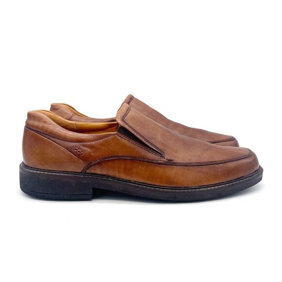 ECCO Holton Apron Toe Slip On Loafers Brown Leather Shock Point EU 48 US 14 main image 6